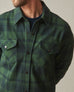 Unisex Redwood Fleece Overshirt - Green Moss Plaid